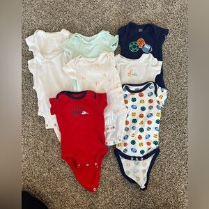8 Pack- Assorted Baby Onesies -3M